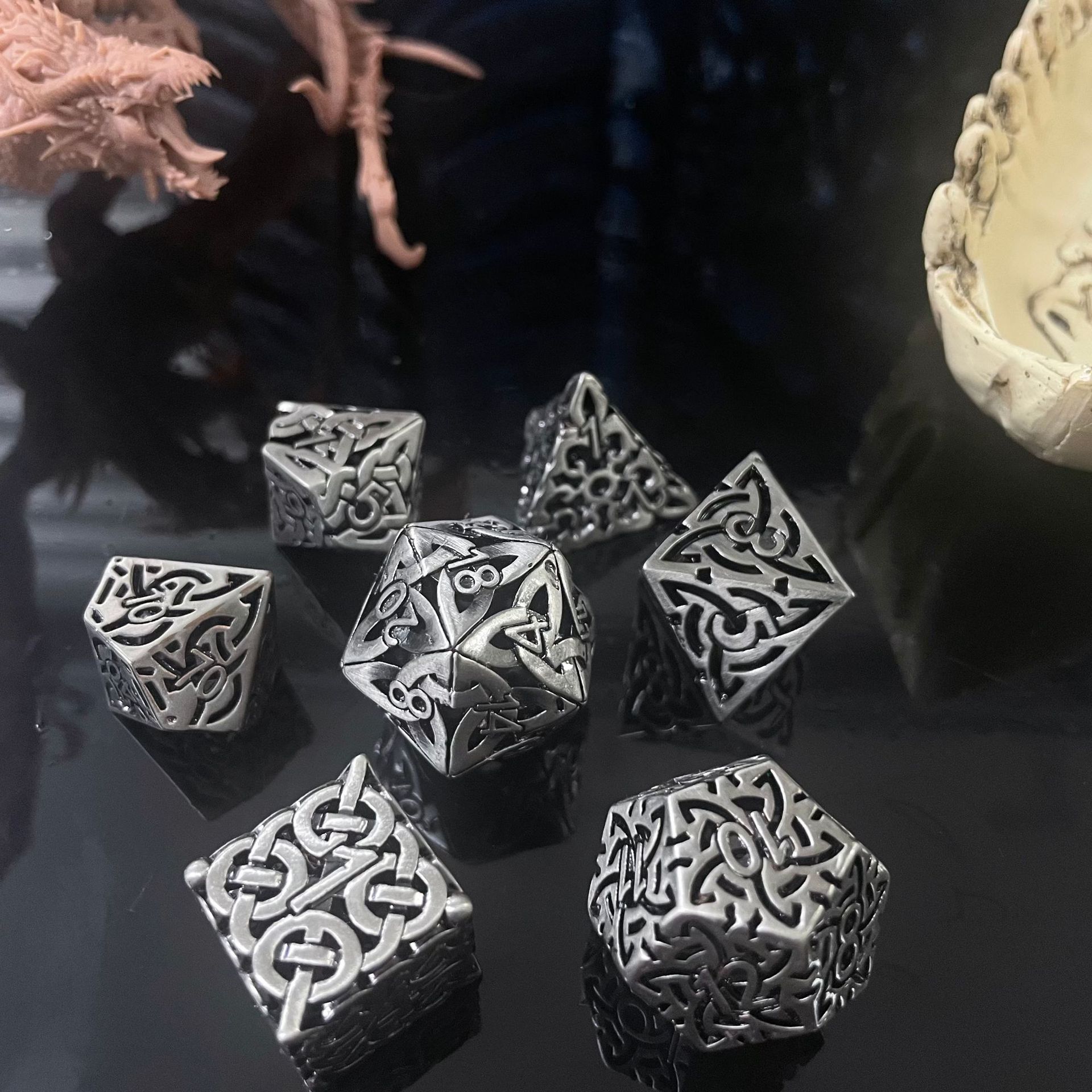 7 Pcs Cosplay D4-D20 DND Brass - огляд і ціна Board Game Rpg