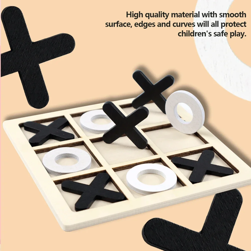 Wooden XO Tic Tac Toe Game Min - огляд і ціна Board Game With Questions