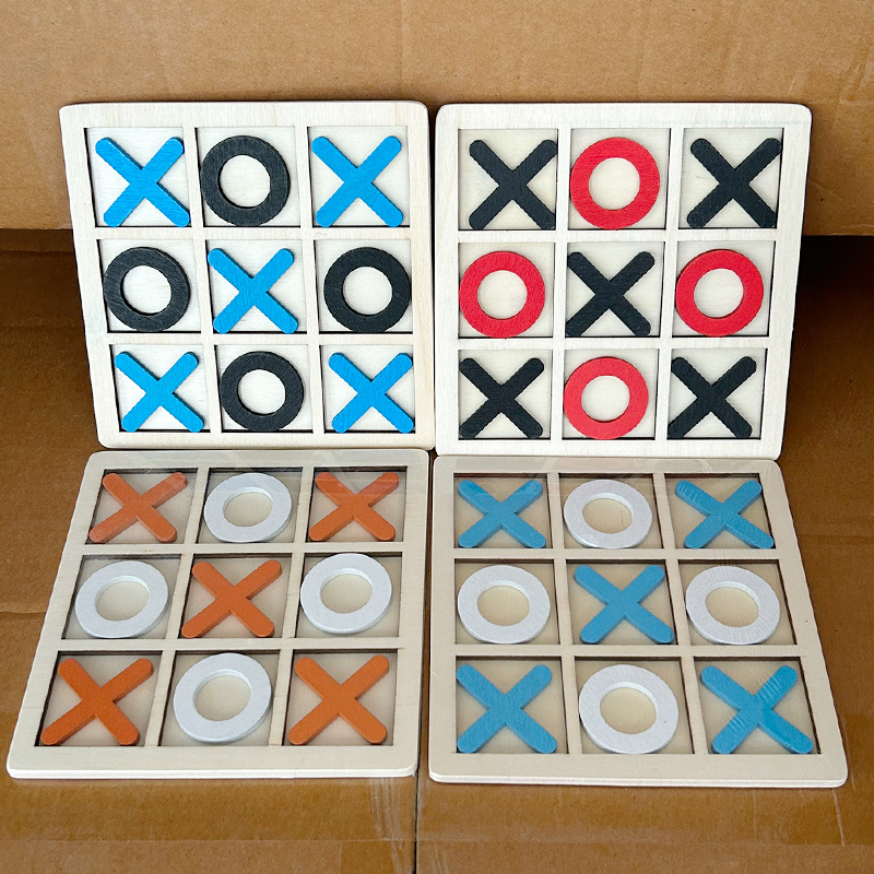 5pcs Wooden Tic Tac Toe Game D - огляд і ціна Board Game Template