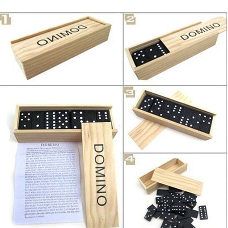 28pcs/Set Wooden Domino Board  - огляд і ціна Board Game Monopoli