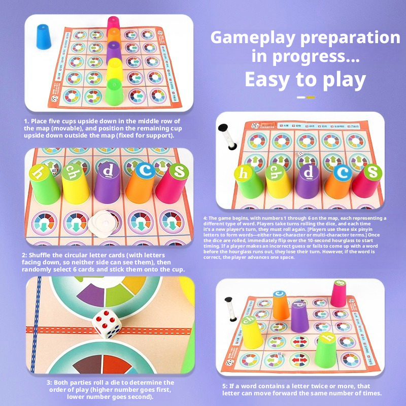 Hot Kids Chinese Pinyin Matchi - огляд і ціна Board Game With Questions