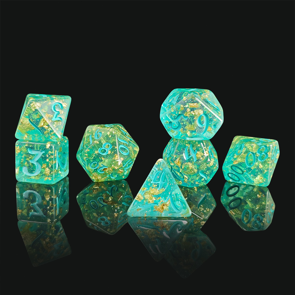 7Pcs/set Glitter Dice Set DnD  - огляд і ціна Board Game Rpg