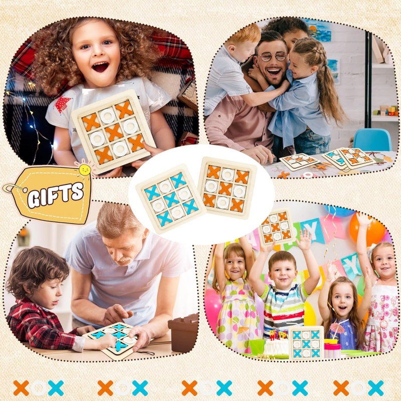 Wooden Tic Tac Toe Games Puzzl - огляд і ціна Board Game Template