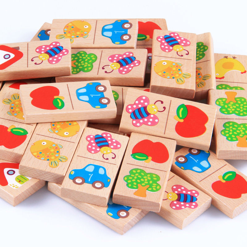 28pcs Baby Wooden Domino Block - огляд і ціна Board Game Monopoli