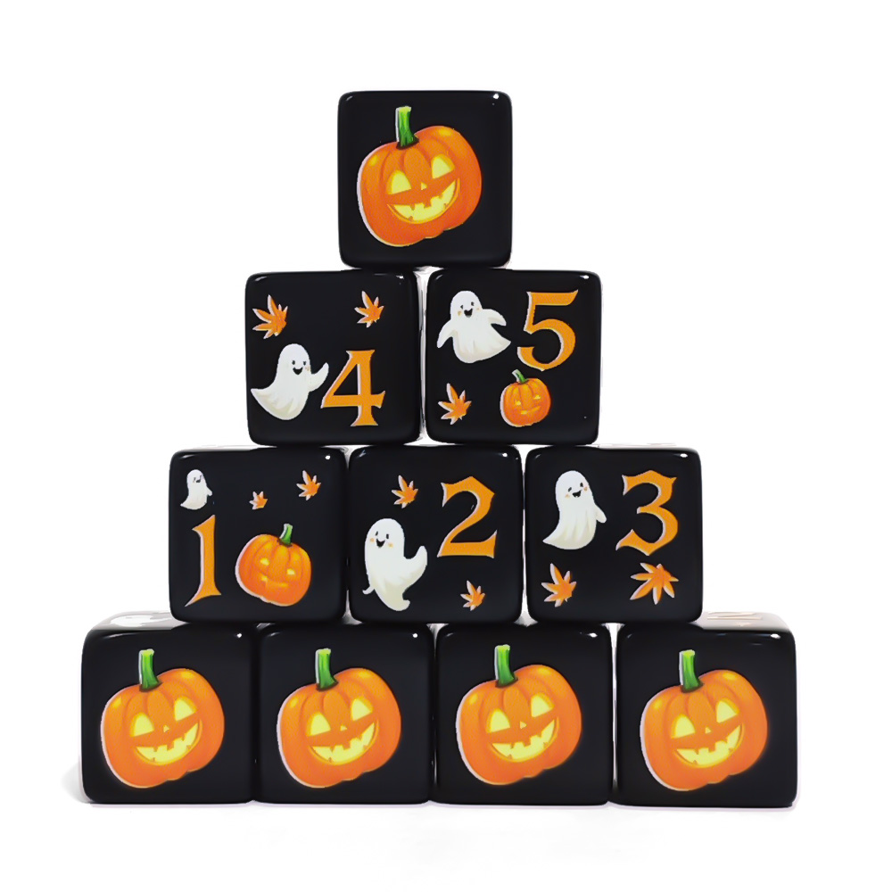 12Pcs 16MM Black Acrylic D6 Di - огляд і ціна Board Game Rpg