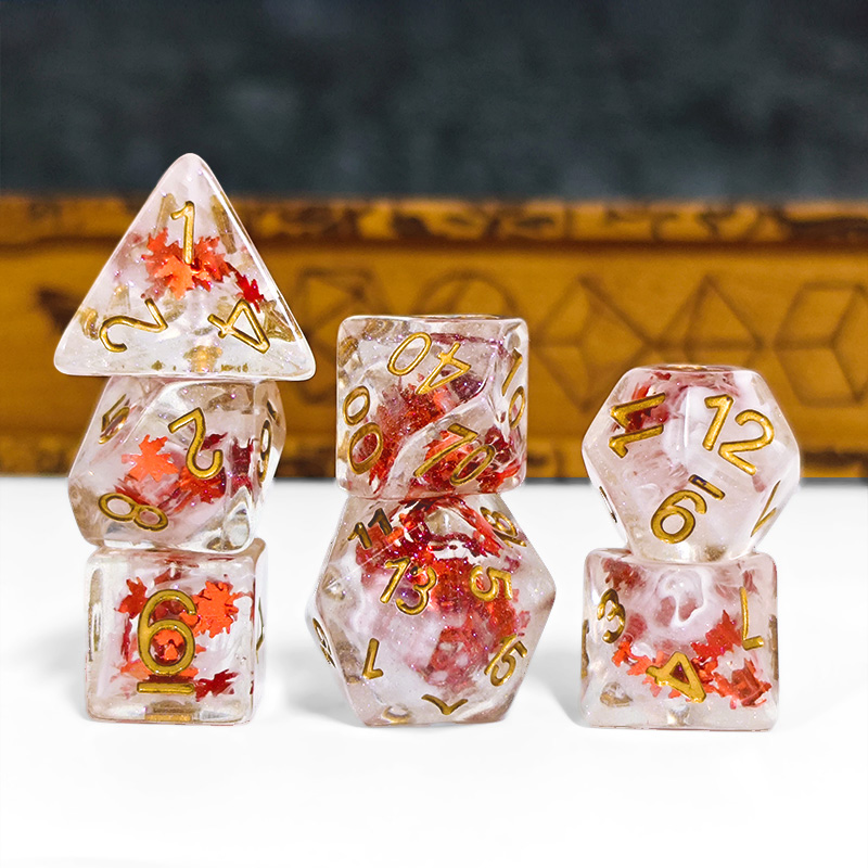 7PCS DND Dices Transparent Res - огляд і ціна Board Game Rpg