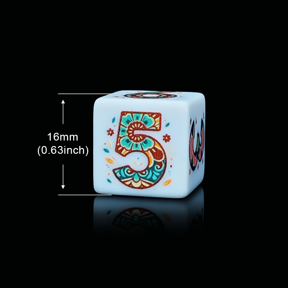 12Pcs Printed Mandala Floral D - огляд і ціна Board Game Rpg