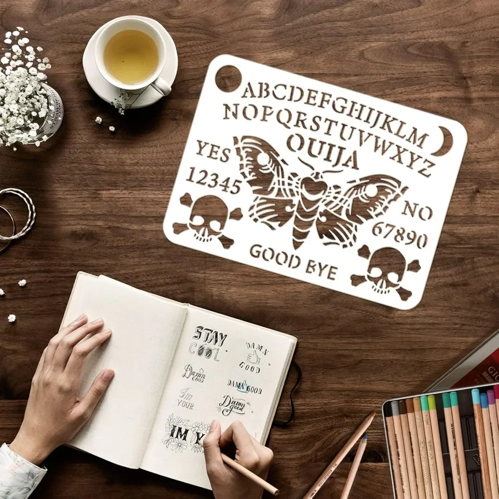 Ouija Board Stencil 8.3x11.7in - огляд і ціна Board Game Template