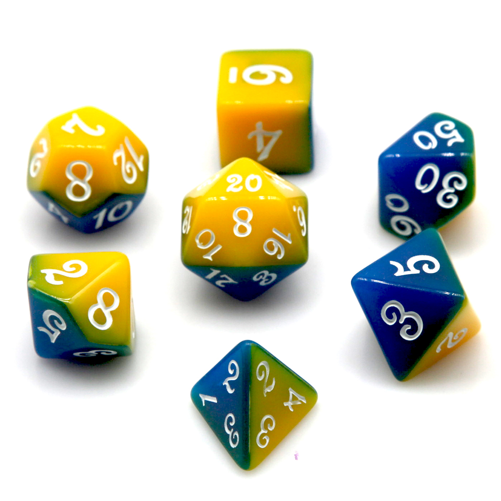Blue & Yellow Dual Color Polyh - огляд і ціна Board Game Rpg